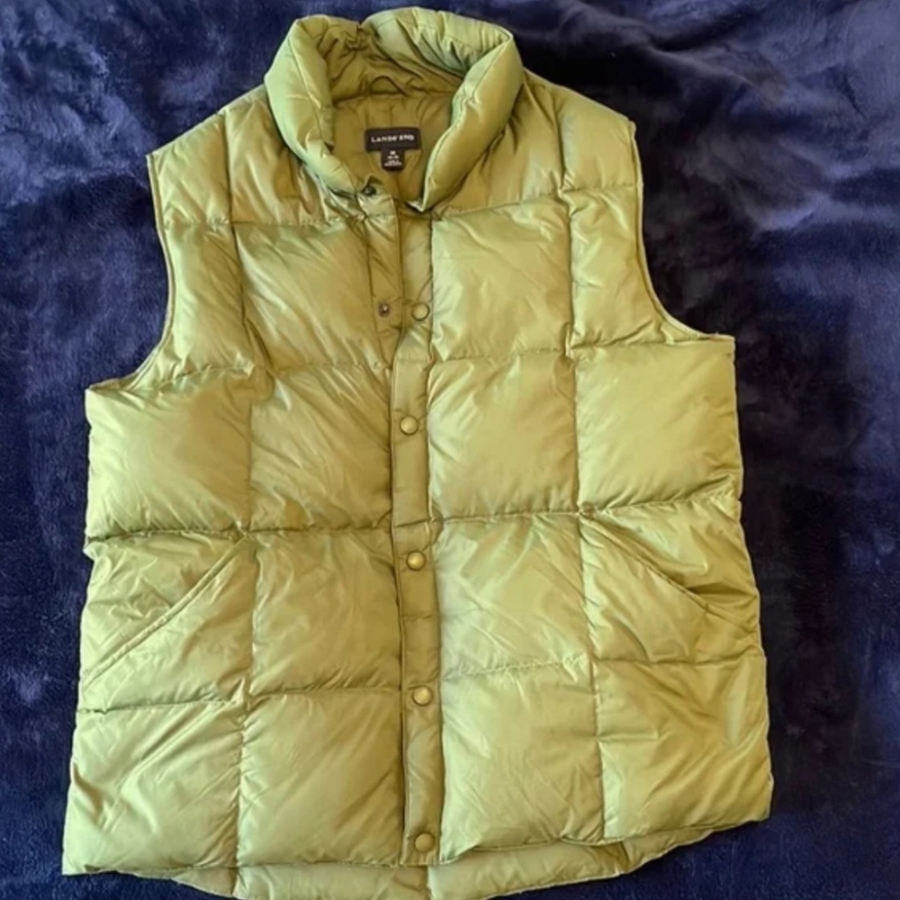 Lands' End Green Puffer Jacket
